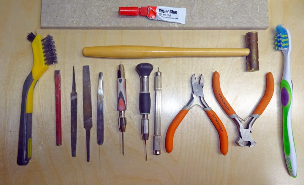 how to clean fossils