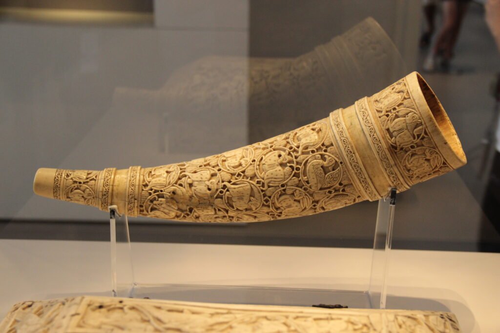 Abbasid Islamic Carved Ivory Art Horn 