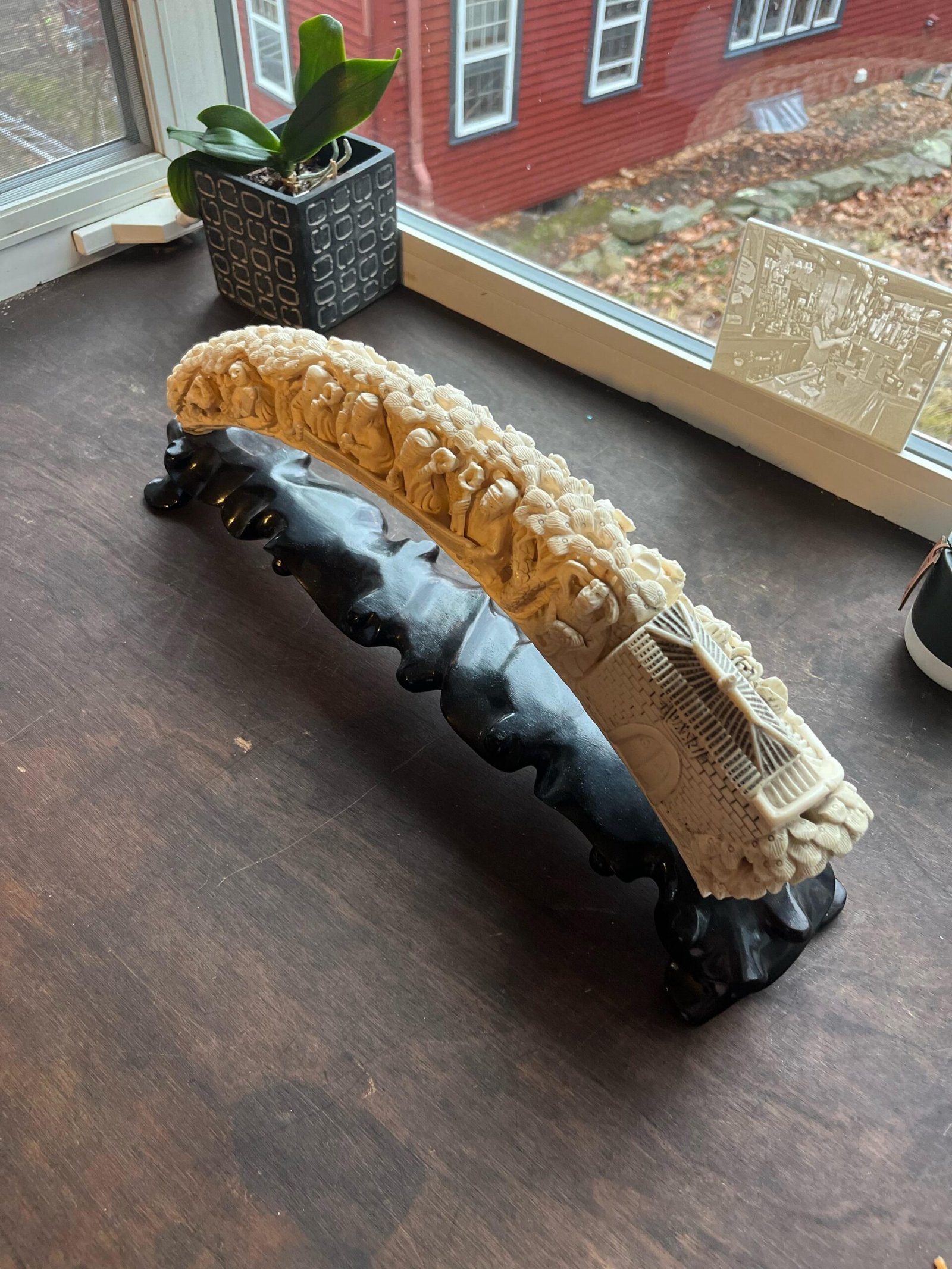 ivory carved tusk